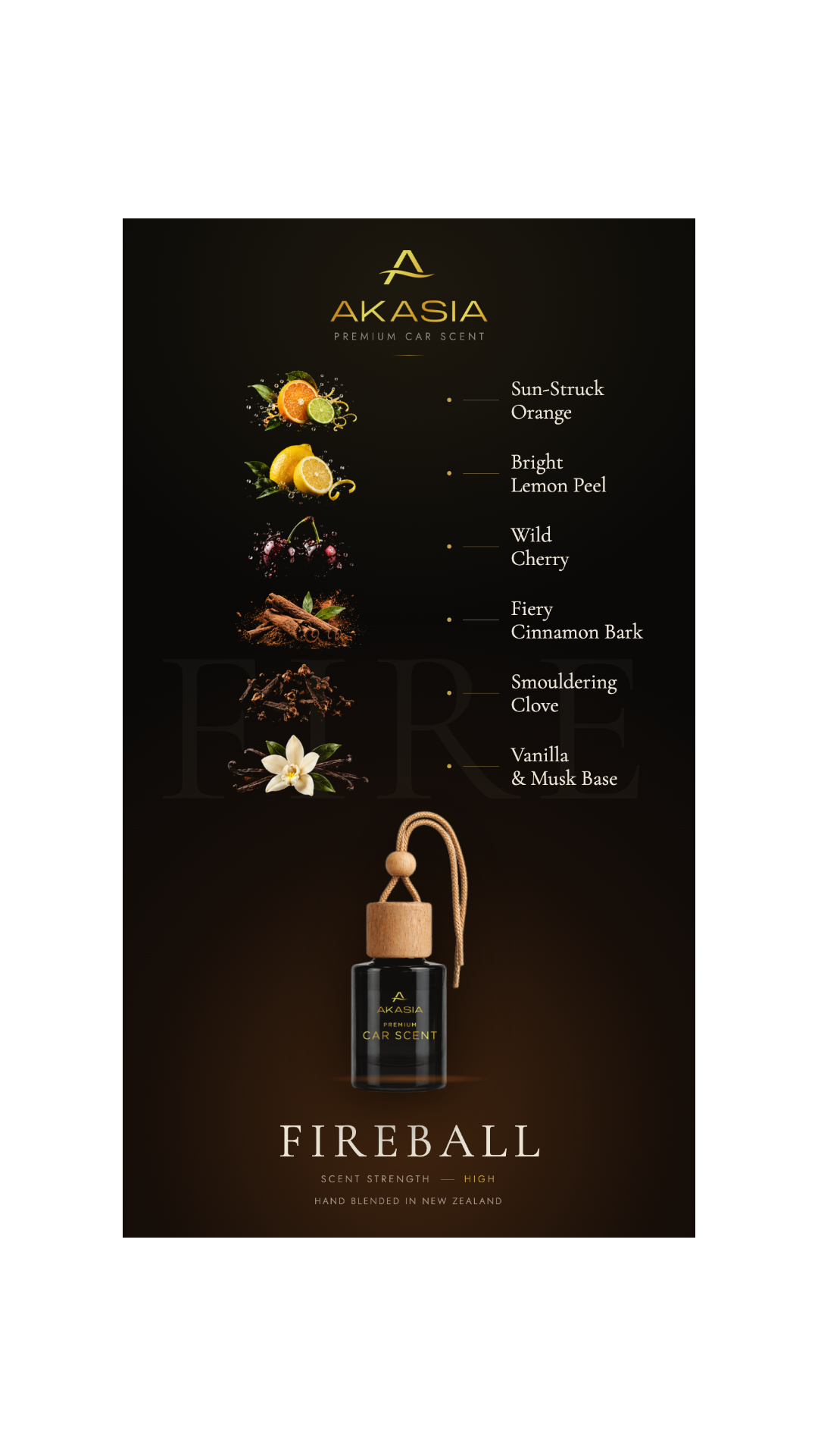 Fireball Premium Car Air Freshener Akasia