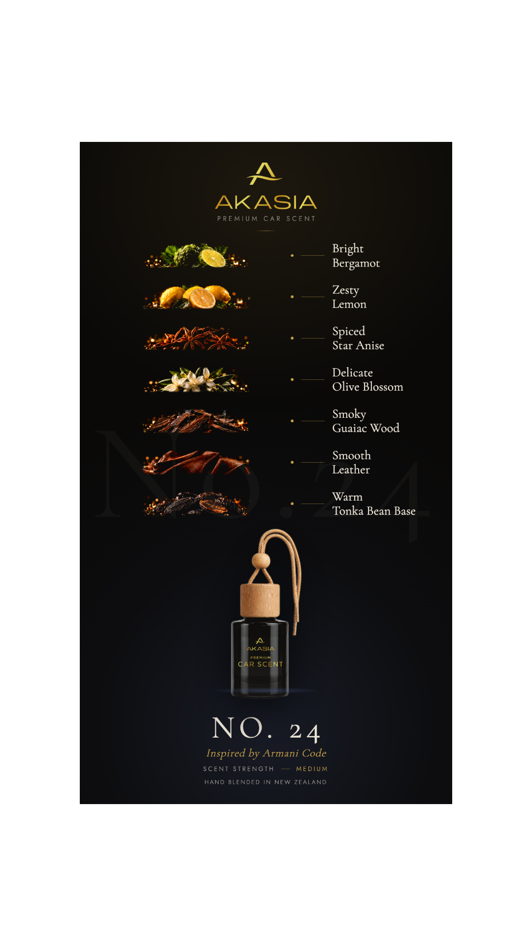 Inspired by Armani Code Premium Car Air Freshener Akasia No. 24